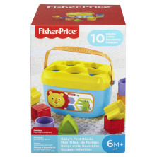 Cesta de Bloques Infantiles Fisher Price con asa para transportar